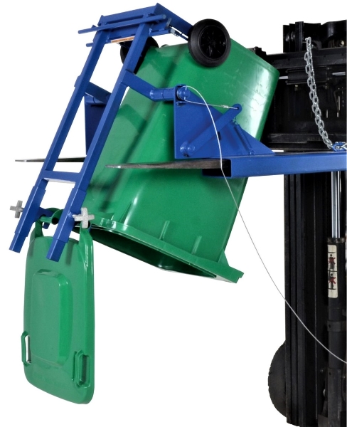 I'm interested in the Vestil FM-T-DUMP Forklift Trash Can Dumper and want to know if it will work with a 95-gallon US trash can.  