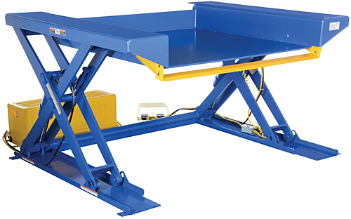 Is the optional Steel Rollover Bridge for the Vestil EHLTG Ground Lift Scissor Tables free swinging and does it latch in the closed position (when lift is moving)? Would it replace the 6" back plate that is described in the drawings?