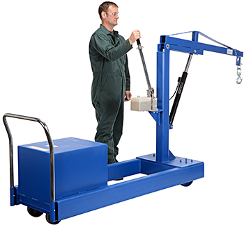 What kind of control would we have to slowly lower our block onto our machining table using the Vestil CBFC-500 Counterbalance Floor Crane, is there an ability to control speed?