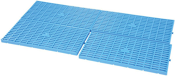 What are the dimensions of the openings in the Vestil F-GRID Plastic Floor Grating?