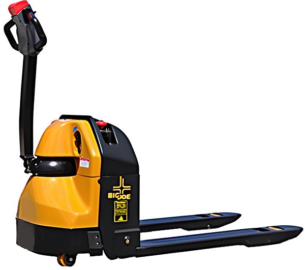 Does the Big Joe D40 electric pallet jack automatically turn off when fully charged?