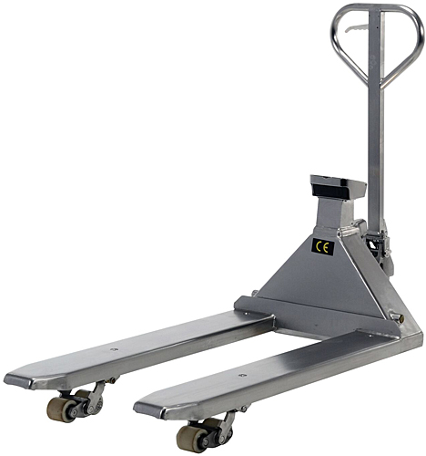 Is the Vestil PM-2748-SCL-LP-SS Stainless Steel Pallet Jack with Scale washable?