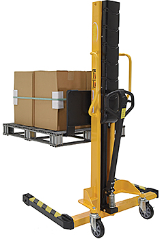 Do you have a model similar to the Vestil VHPS-NM-1000-FF Manual Pallet Stacker that offers a lift height of 70 inches?