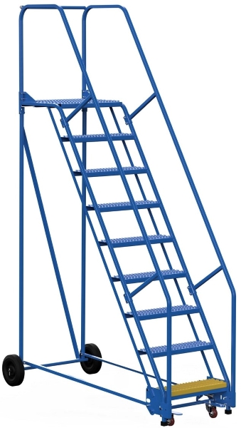 Vestil LAD-9-21 9 Step Rolling Warehouse Ladder Questions & Answers