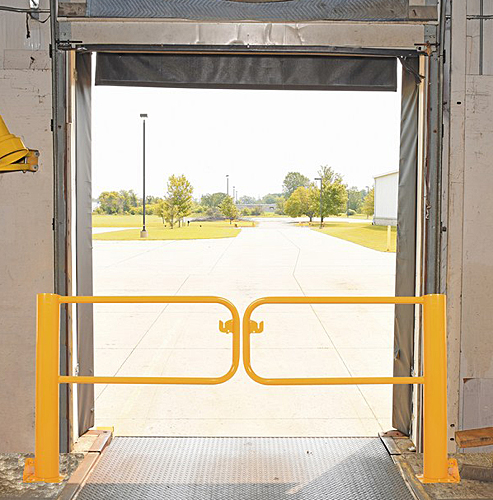 Do the Vestil SDG Swivel Dock Gates rotate on another post? Are they self-closing?