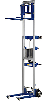 Does the deck platform for the Vestil A-LIFT-R-HP Hand Winch Lift Truck work when the forks are in the up position?