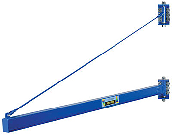 Is there a rail for a trolley compatible with the Vestil JIB-HC-20 Tie Rod Jib Crane?