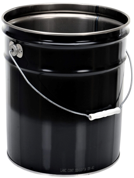Can the Vestil PAIL-STL-RI 5-gallon steel pail withstand temperatures up to 300°F without compromising its integrity?