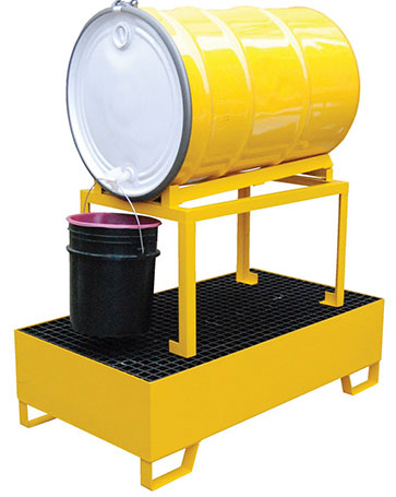 Is there any reason the Vestil HSRB-YL-1 Drum Spill Containment Basin can't be used with plastic drums?