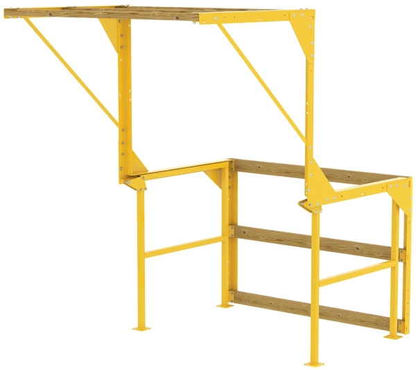 What is the height limitation for pallets when using the Vestil MEZZ-KD-88T-93D Mezzanine Safety Gate?