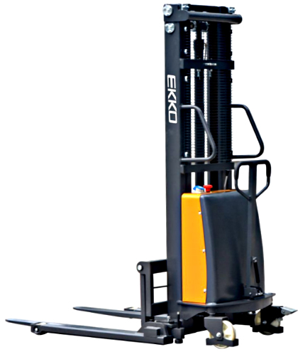 What is mast height for Ekko EA15B Pallet Stacker when pallet is at a position of 4' high?