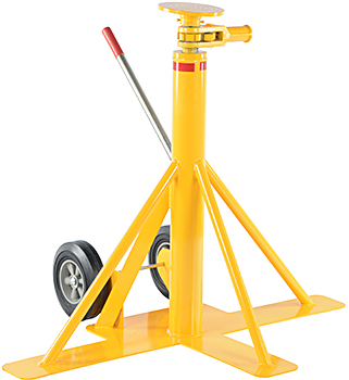 Do you have instructions regarding the proper placement of the Vestil BFSJ-2748 Big Foot Trailer Stabilizing Jack Stand? Is it recommended to install the jack flush against the trailer, or is it acceptable to leave a gap between the jack and the trailer?