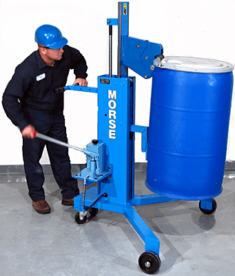 Does the Morse 82H Drum Lifter / Drum Palletizer work with plastic drums with a plastic top?