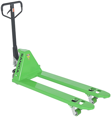 Are the casters on the Vestil PM5-PGL-2048 Pegasolift Pallet Truck made of steel or plastic?