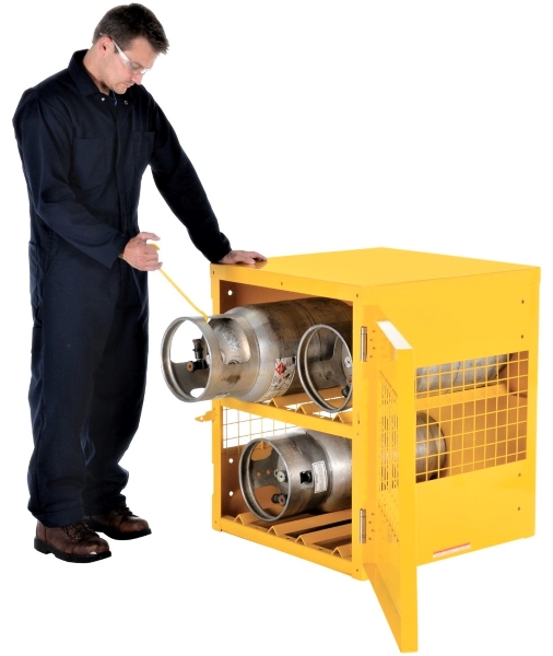 How do I assemble a Vestil CYL-H-4 Cylinder Storage Cabinet?